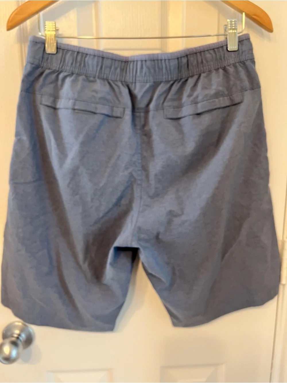 Voyager Men's Blue Elastic-Waist Casual Shorts, Size Medium